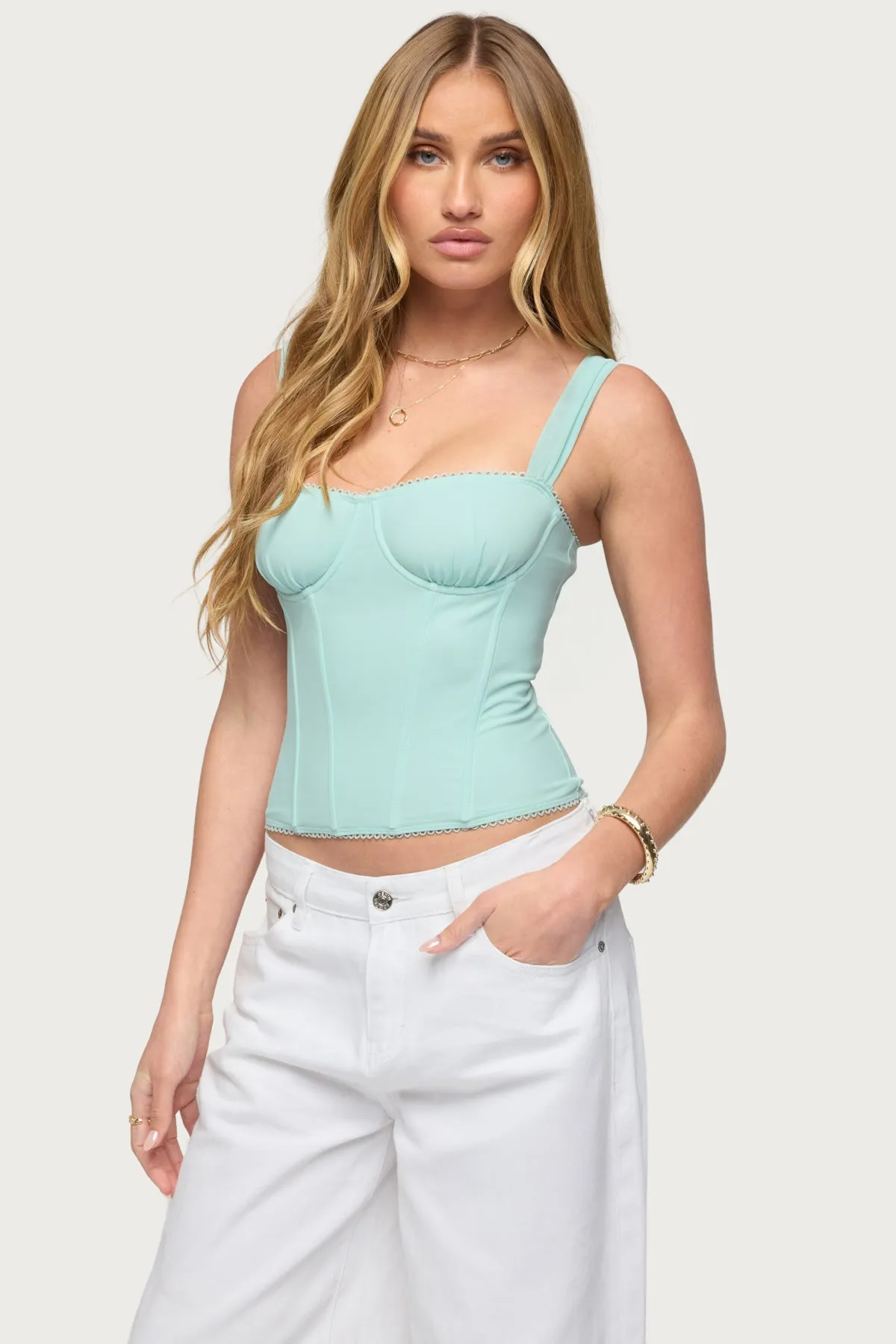 Marcella Wide Strap Corset sold by Edikted product image thumbnail 3