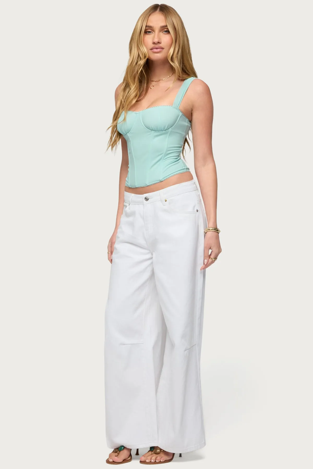 Marcella Wide Strap Corset sold by Edikted product image thumbnail 4