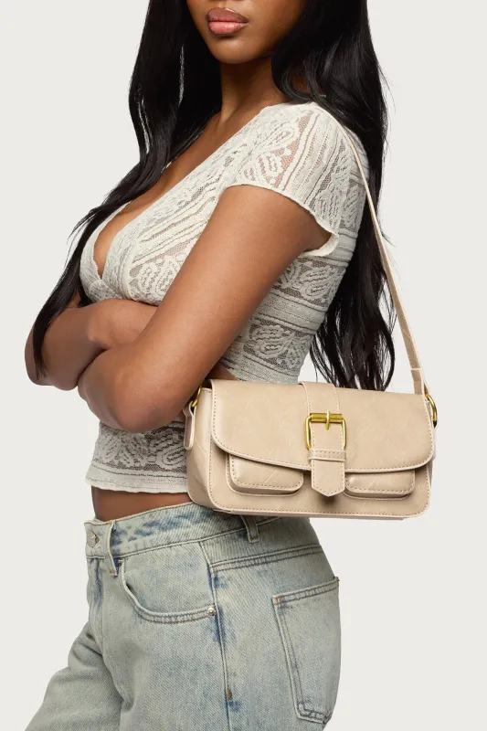 Faux Leather Buckle Bag made by Edikted