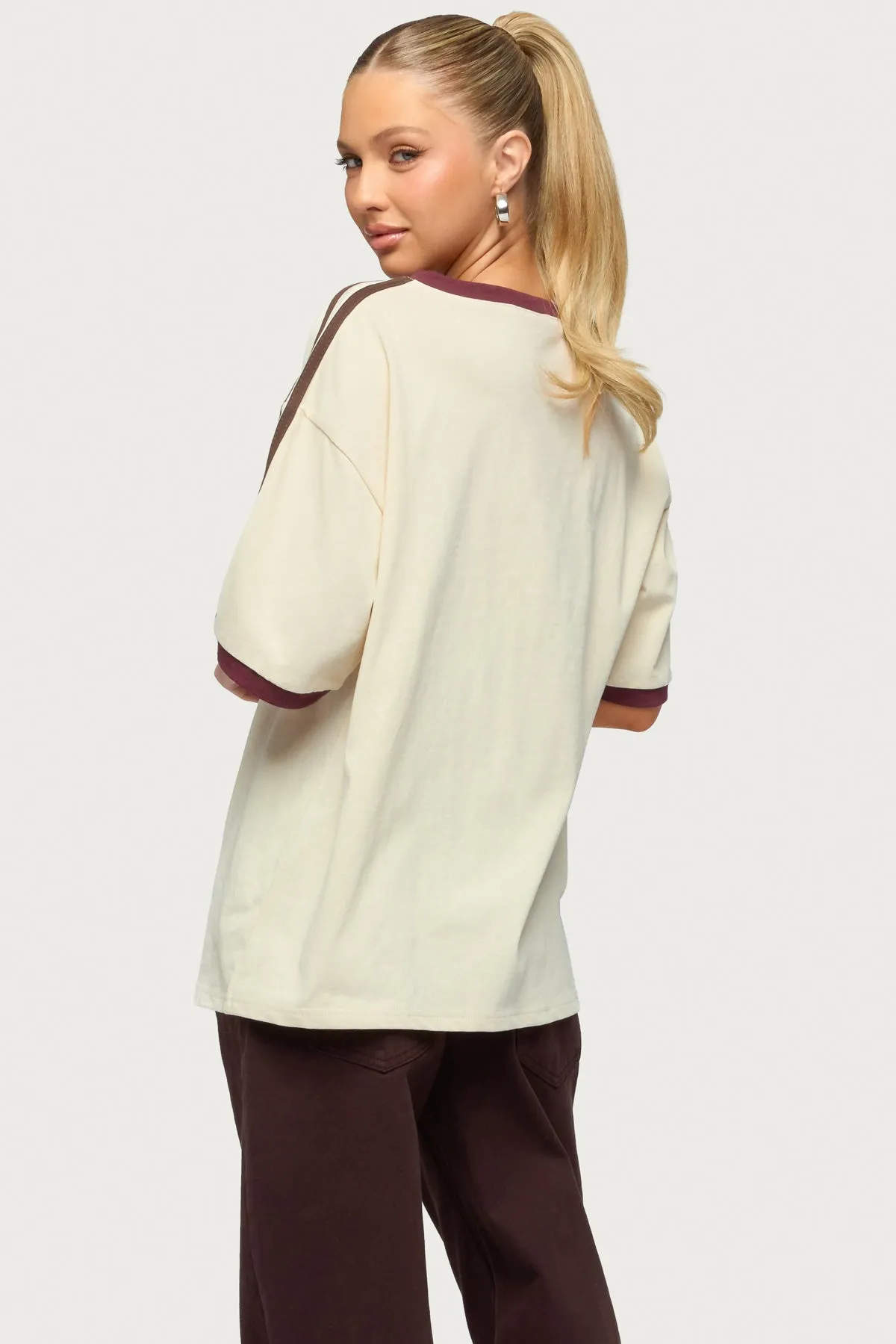 Australia 96 Contrast Oversized T Shirt sold by Edikted product image thumbnail 5