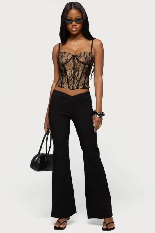 Alyce Crossover Flared Pants made by Edikted