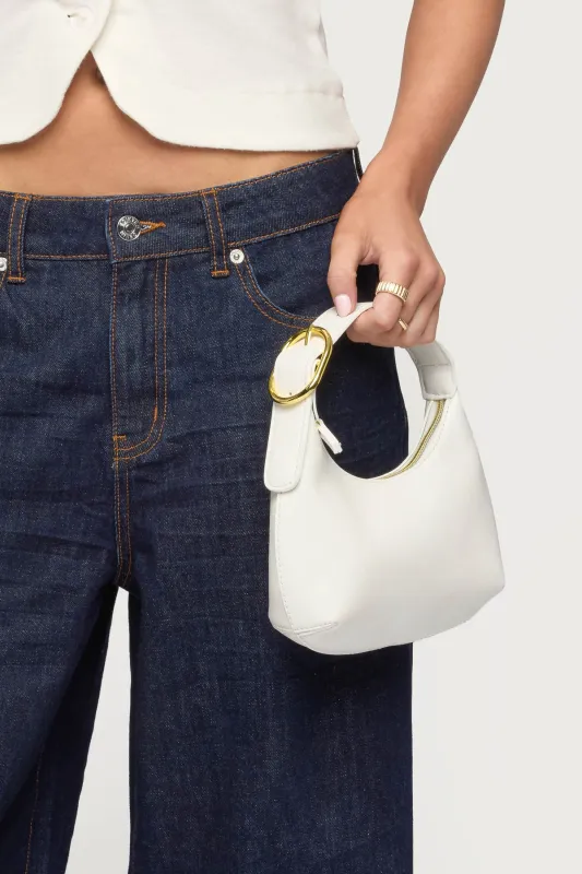 Buckle Strap Faux Leather Bag sold by Edikted