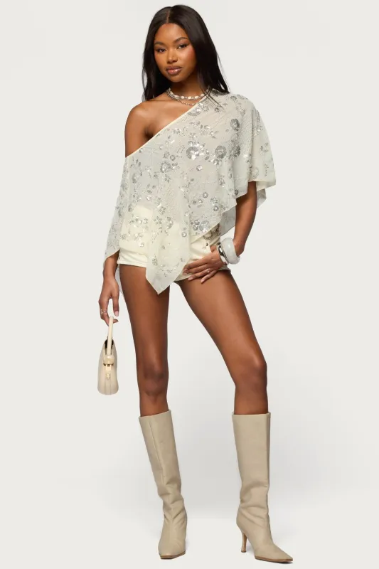 Jagger Low Rise Denim Shorts sold by Edikted