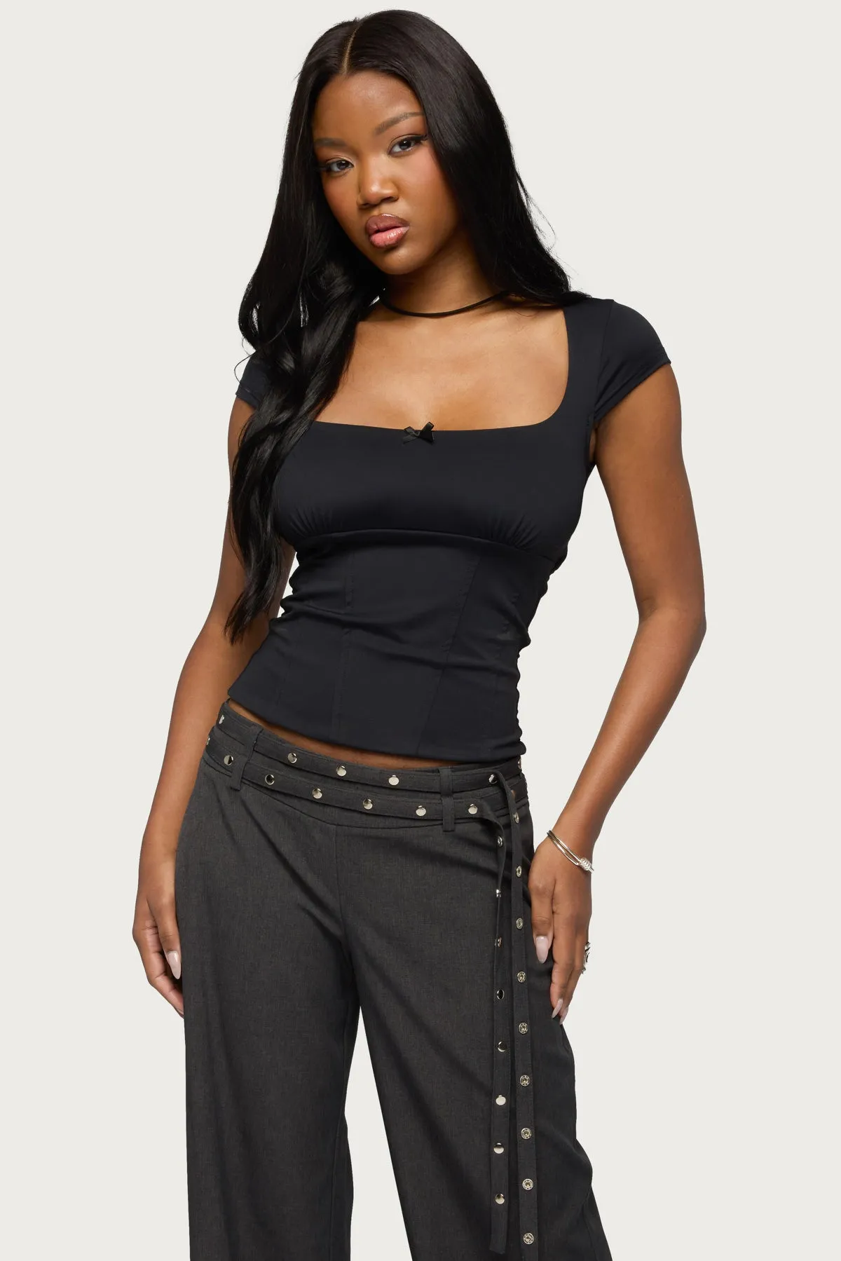 Laiah Square Neck Top sold by Edikted product image thumbnail 3