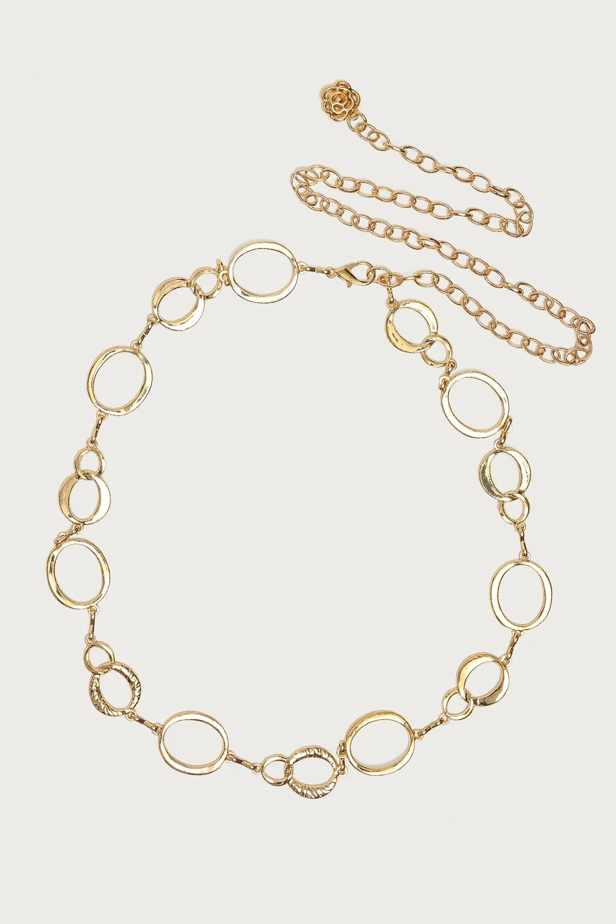 Textured Oval Chain Belt sold by Edikted product image thumbnail 2