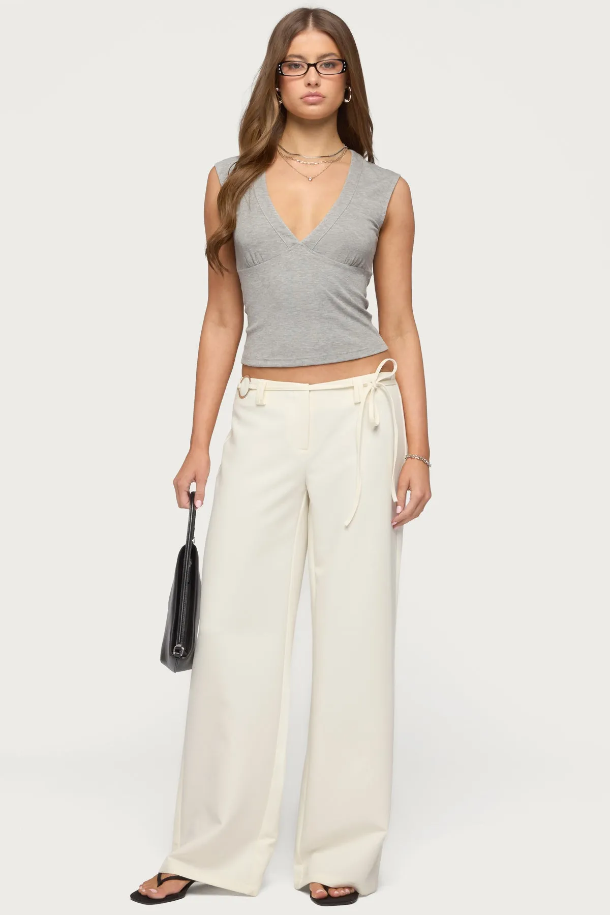 Raphael Tie Belt Pants sold by Edikted