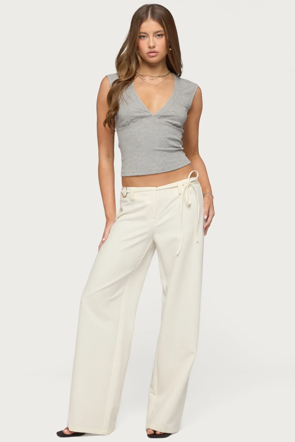 Raphael Tie Belt Pants sold by Edikted product image thumbnail 5
