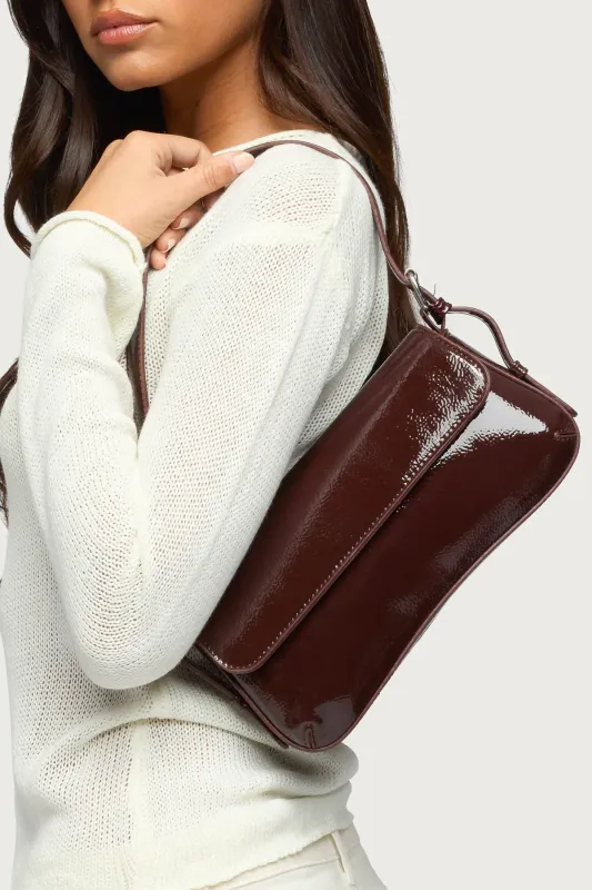 Red Carpet Faux Patent Leather Bag made by Edikted