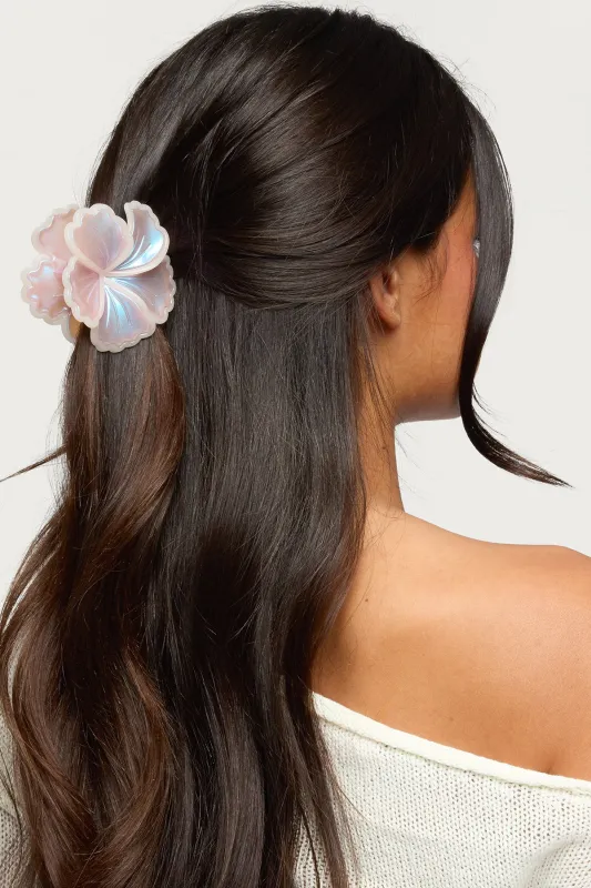 Iridescent Flower Claw Clip sold by Edikted