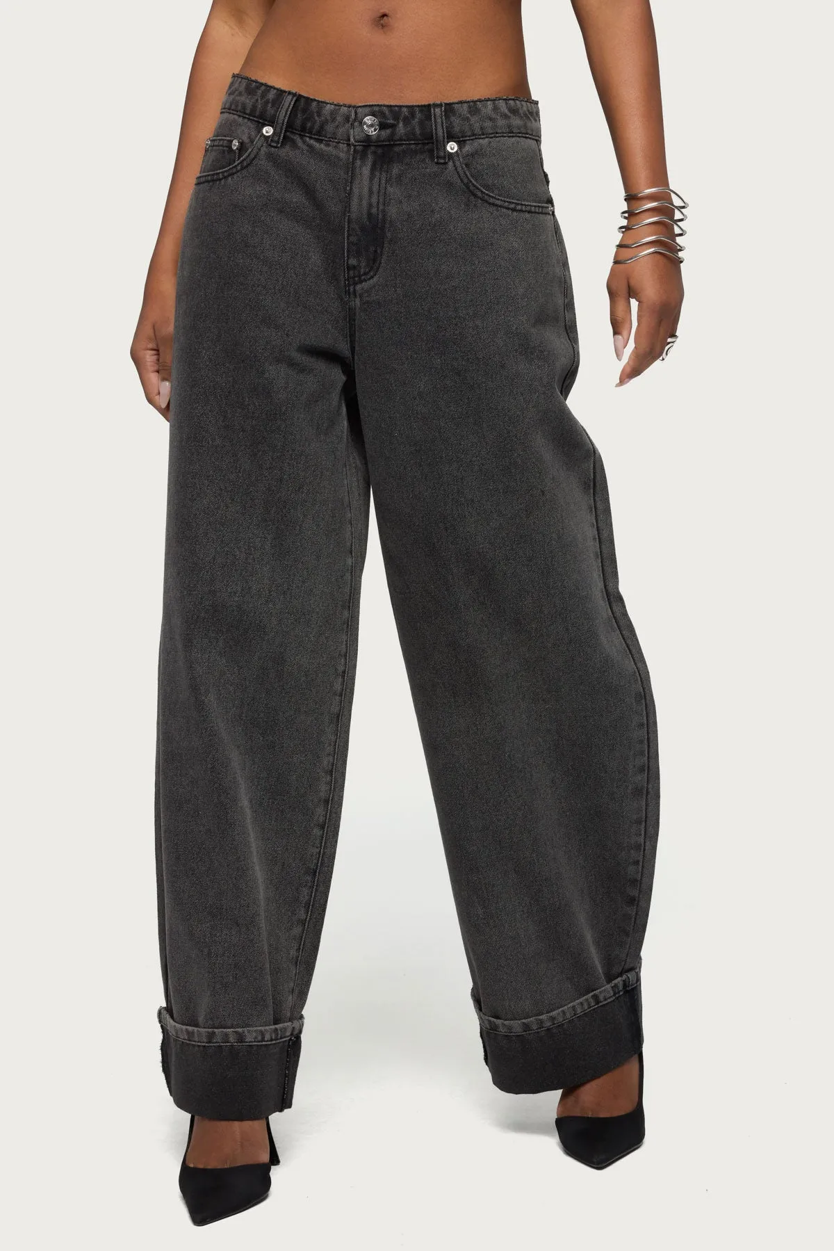 Kella Low Rise Baggy Jeans sold by Edikted product image thumbnail 2