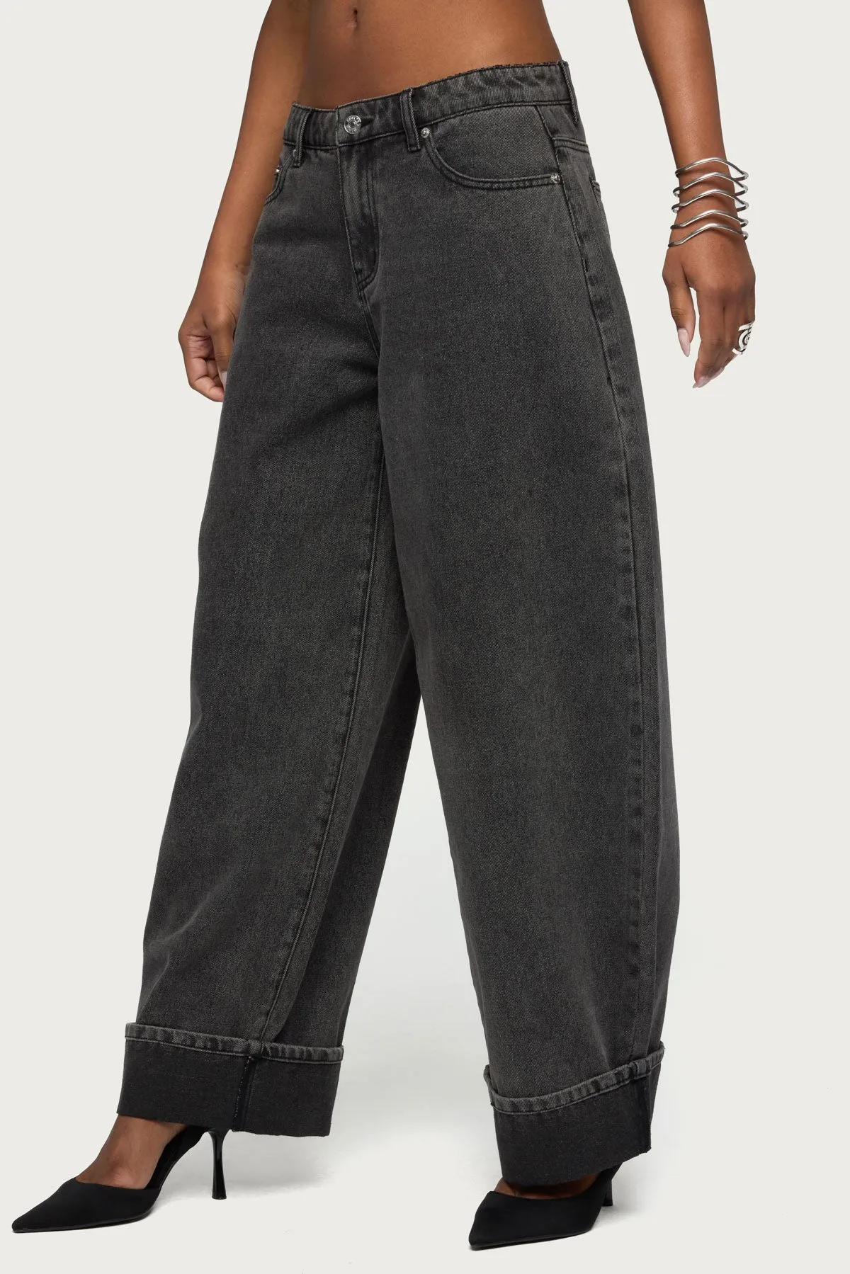 Kella Low Rise Baggy Jeans sold by Edikted product image thumbnail 4