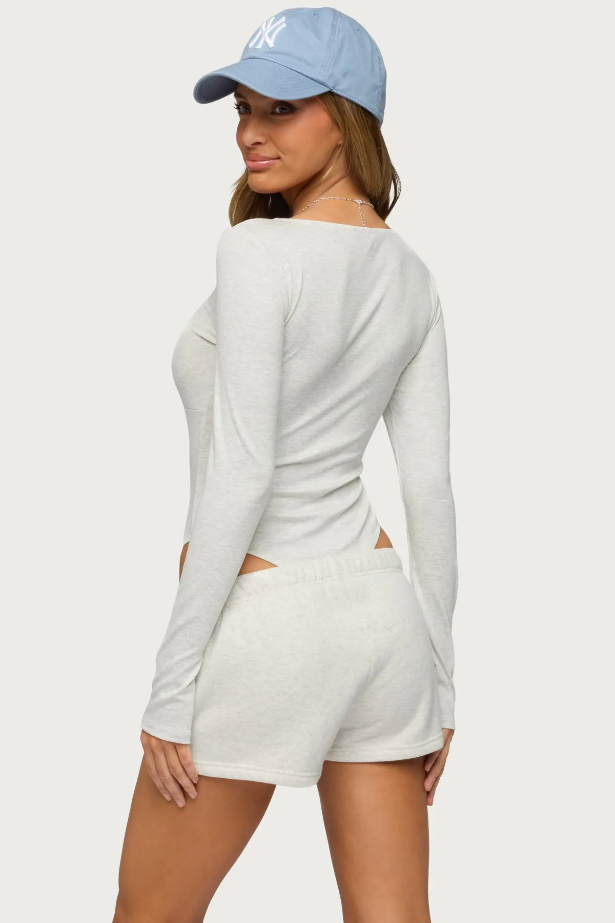 Jonah Long Sleeve V Neck Bodysuit sold by Edikted product image thumbnail 5