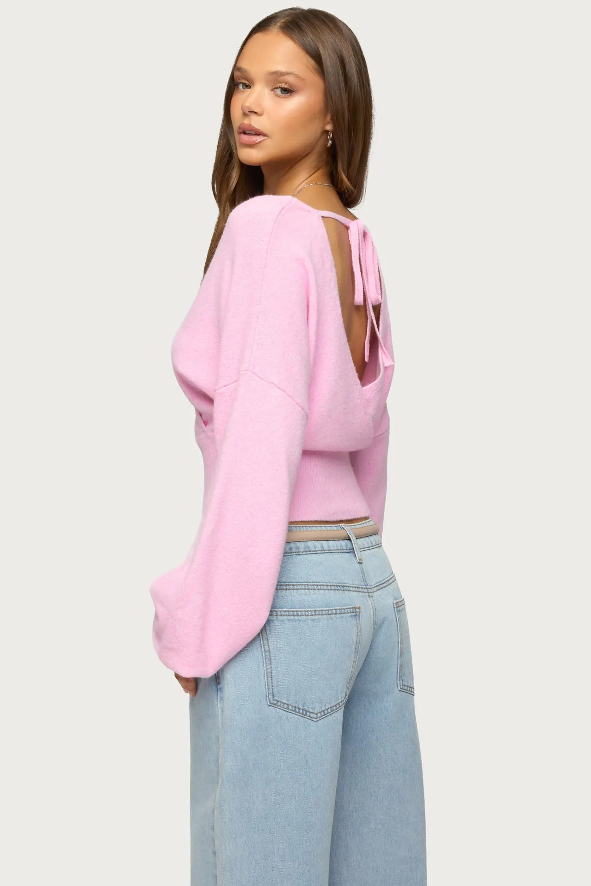 Lillia V Neck Wrap Sweater sold by Edikted product image thumbnail 5