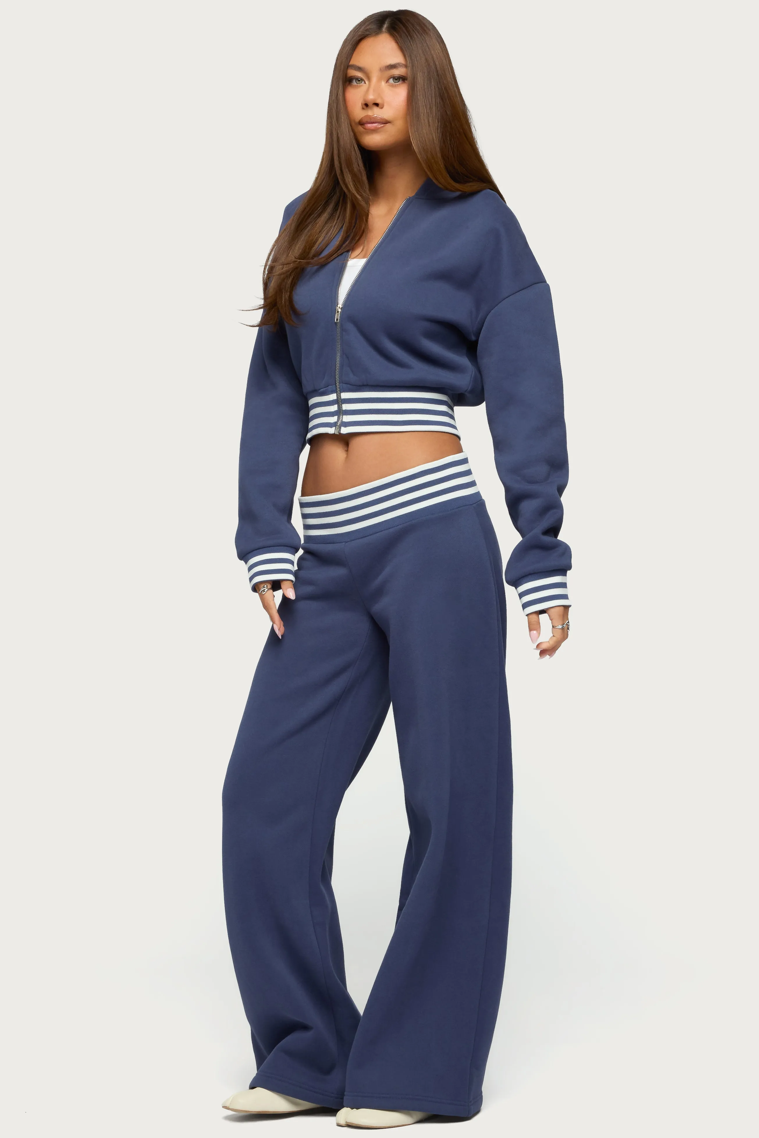 Eloura Stripey Zip Up Hoodie sold by Edikted product image thumbnail 4