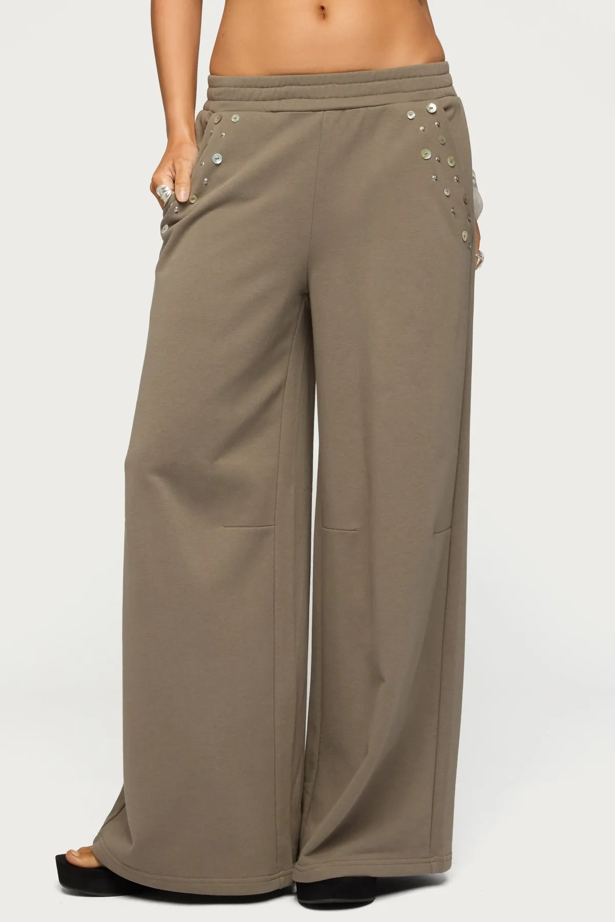 Zania Iridescent Button Sweatpants sold by Edikted product image thumbnail 2