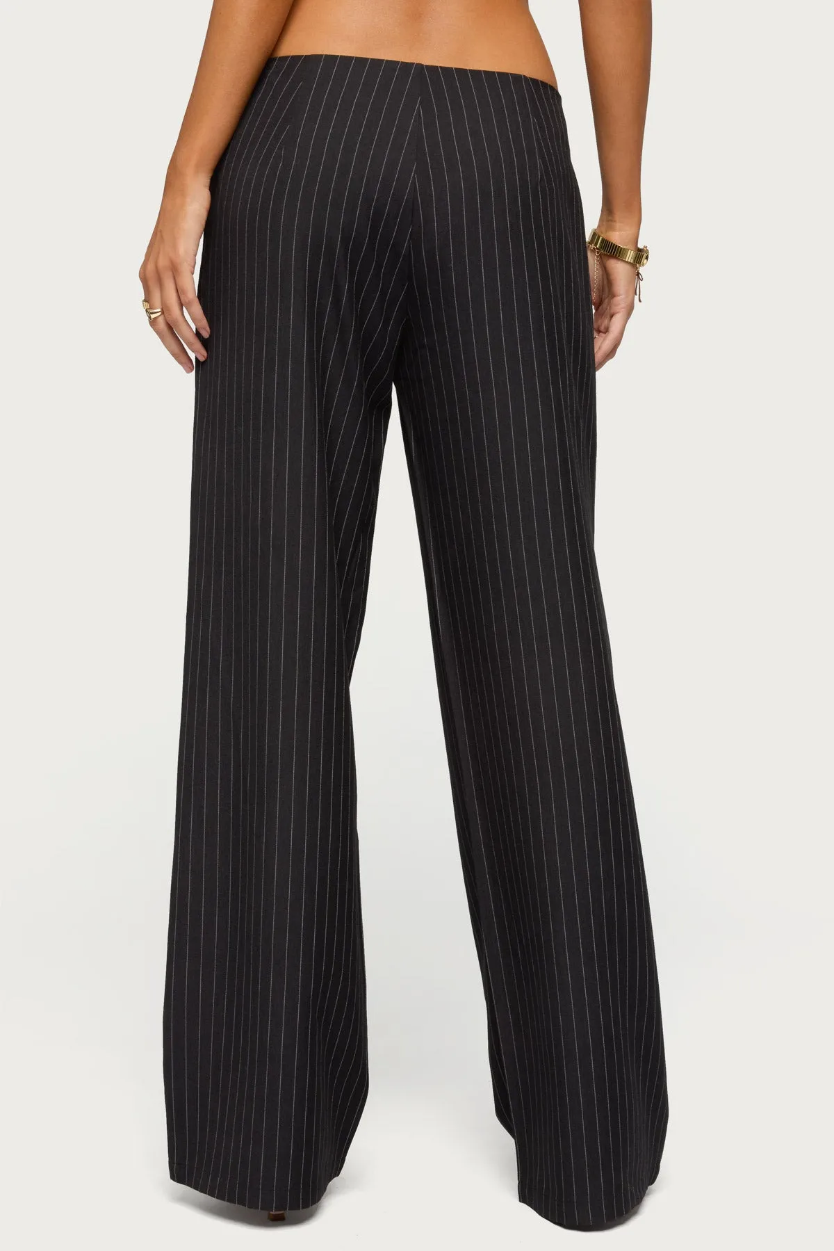 Kerie Pinstripe Low Rise Pants sold by Edikted product image thumbnail 4
