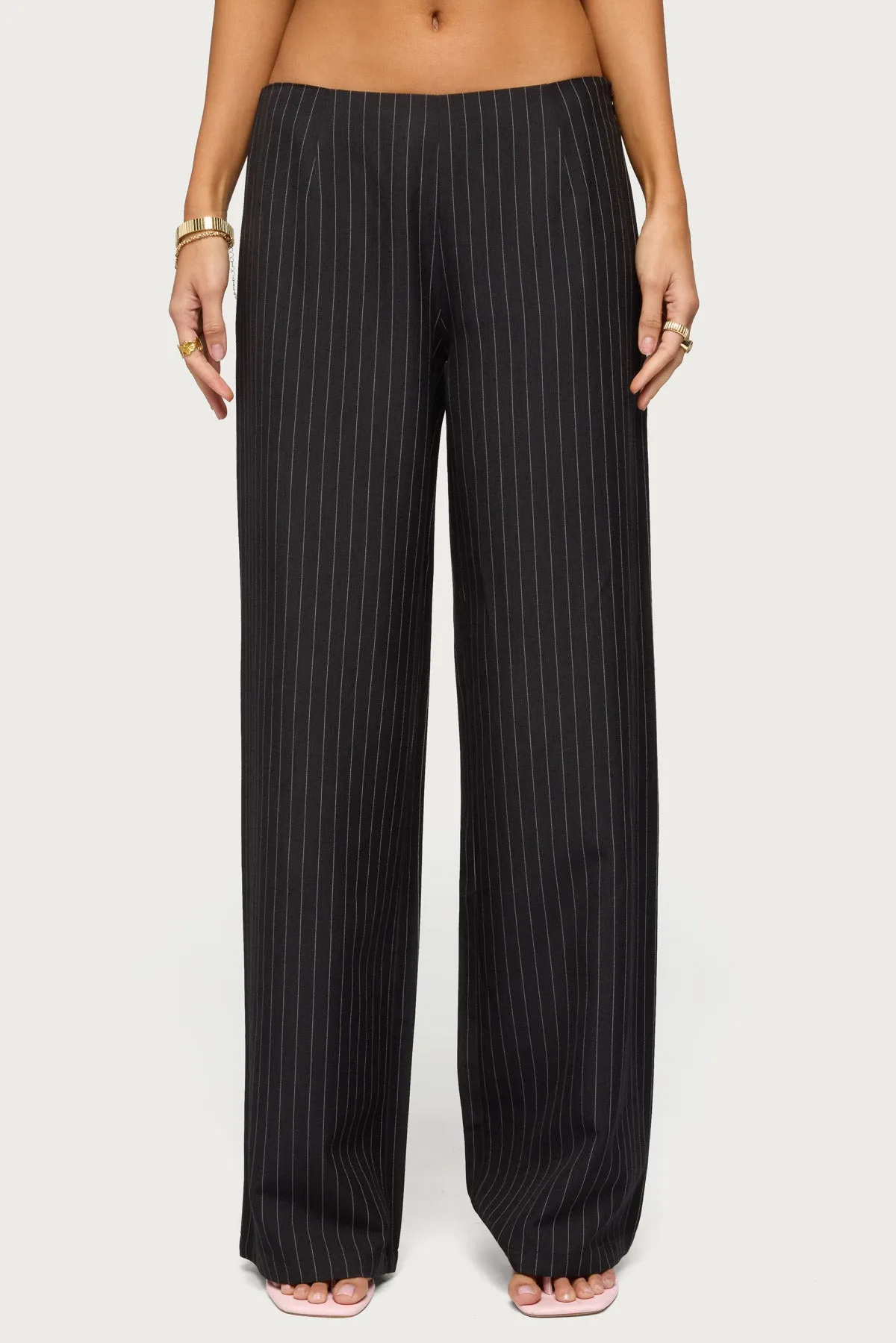 Kerie Pinstripe Low Rise Pants sold by Edikted product image thumbnail 2