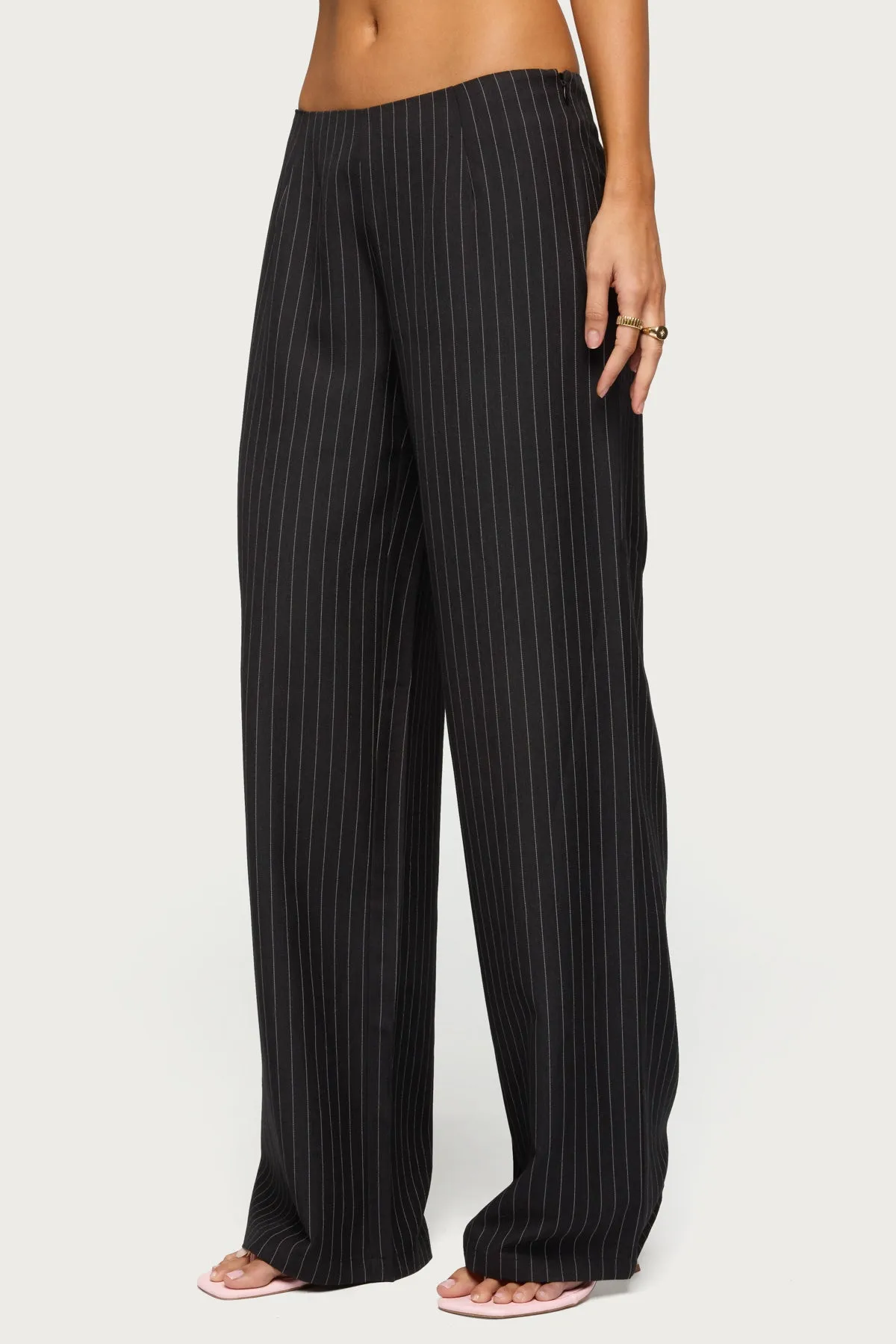 Kerie Pinstripe Low Rise Pants sold by Edikted product image thumbnail 3