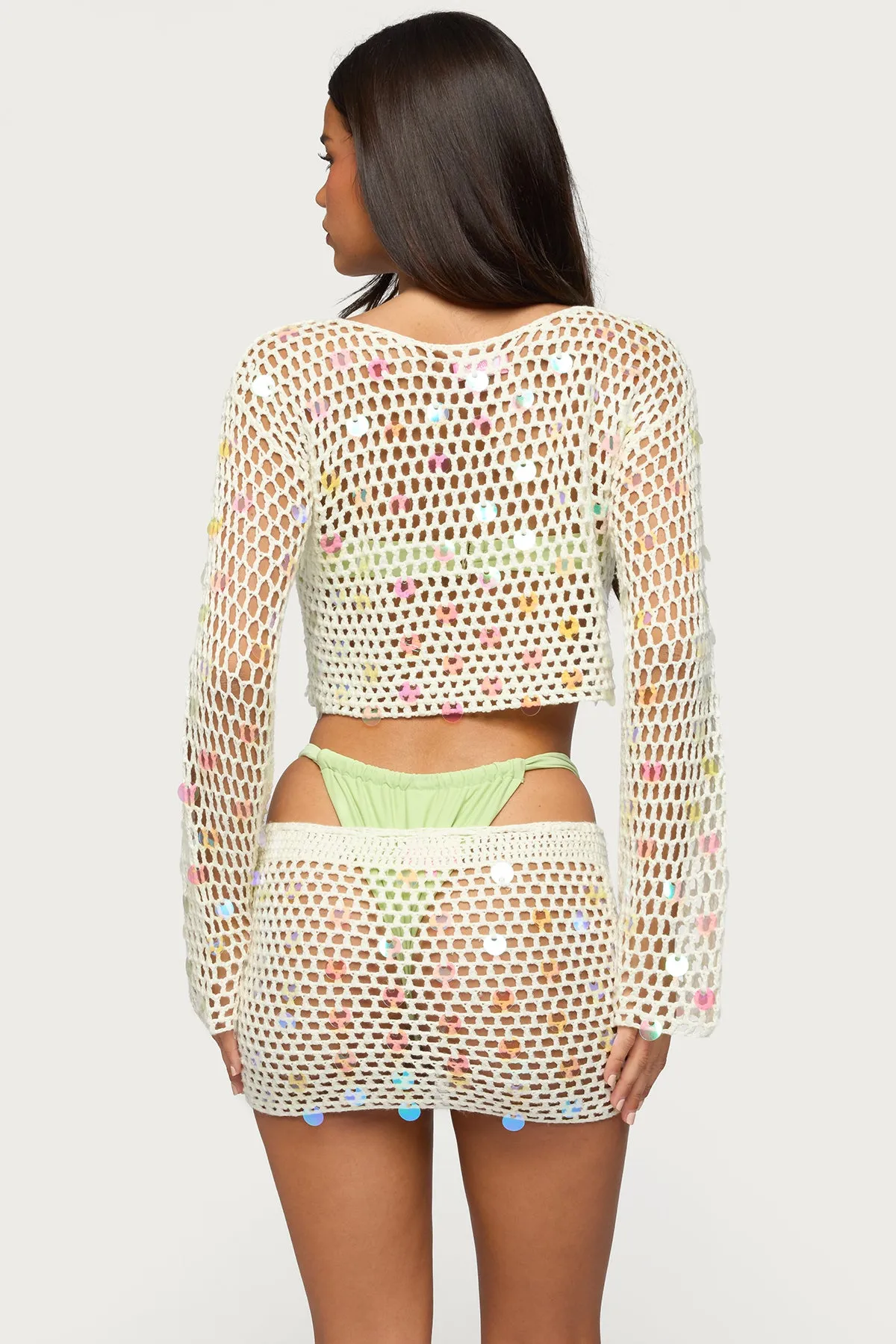 Kirah Sequin Crochet Top sold by Edikted product image thumbnail 5
