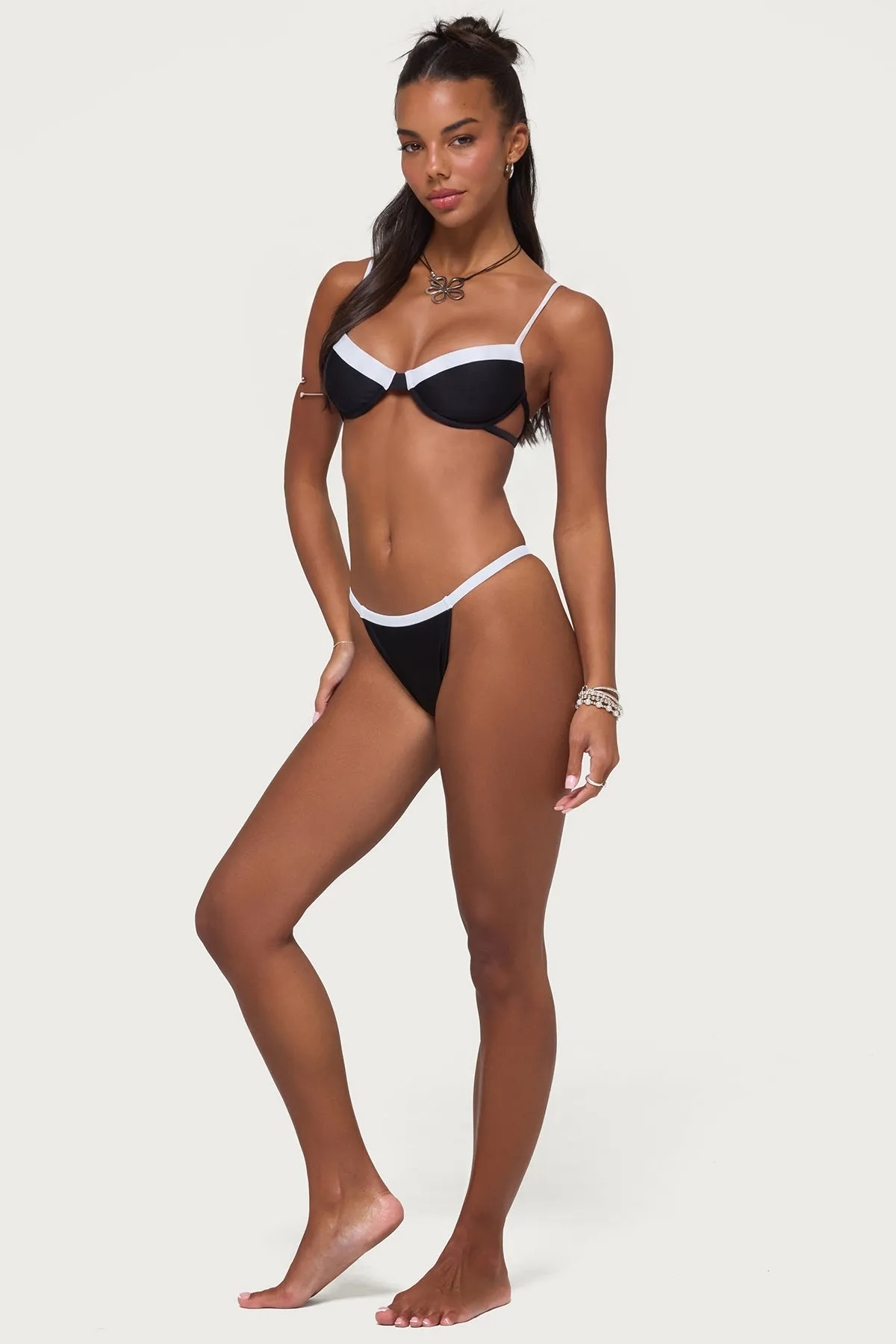 Atalia Contrast Cupped Bikini Top sold by Edikted product image thumbnail 4