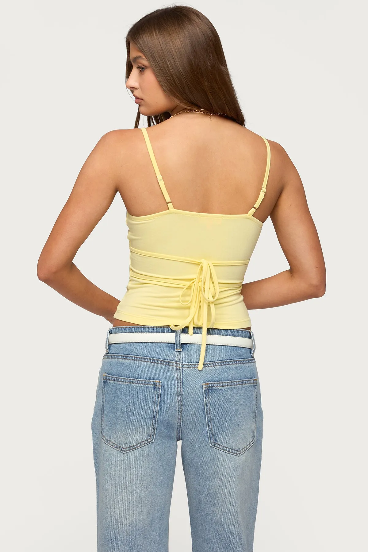 Evianna Double Tie Back Tank Top sold by Edikted product image thumbnail 4