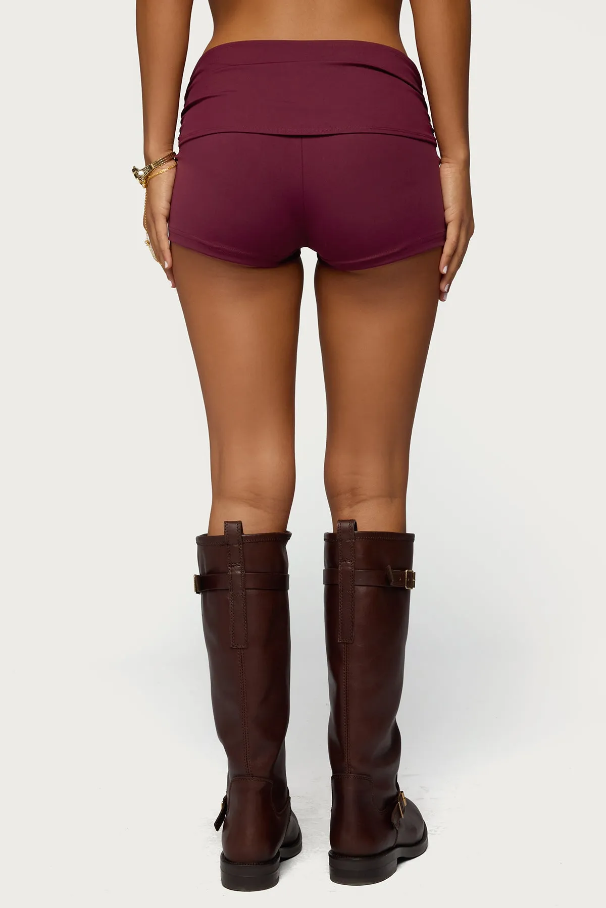 Rusana Swirl Ruched Micro Shorts sold by Edikted product image thumbnail 5