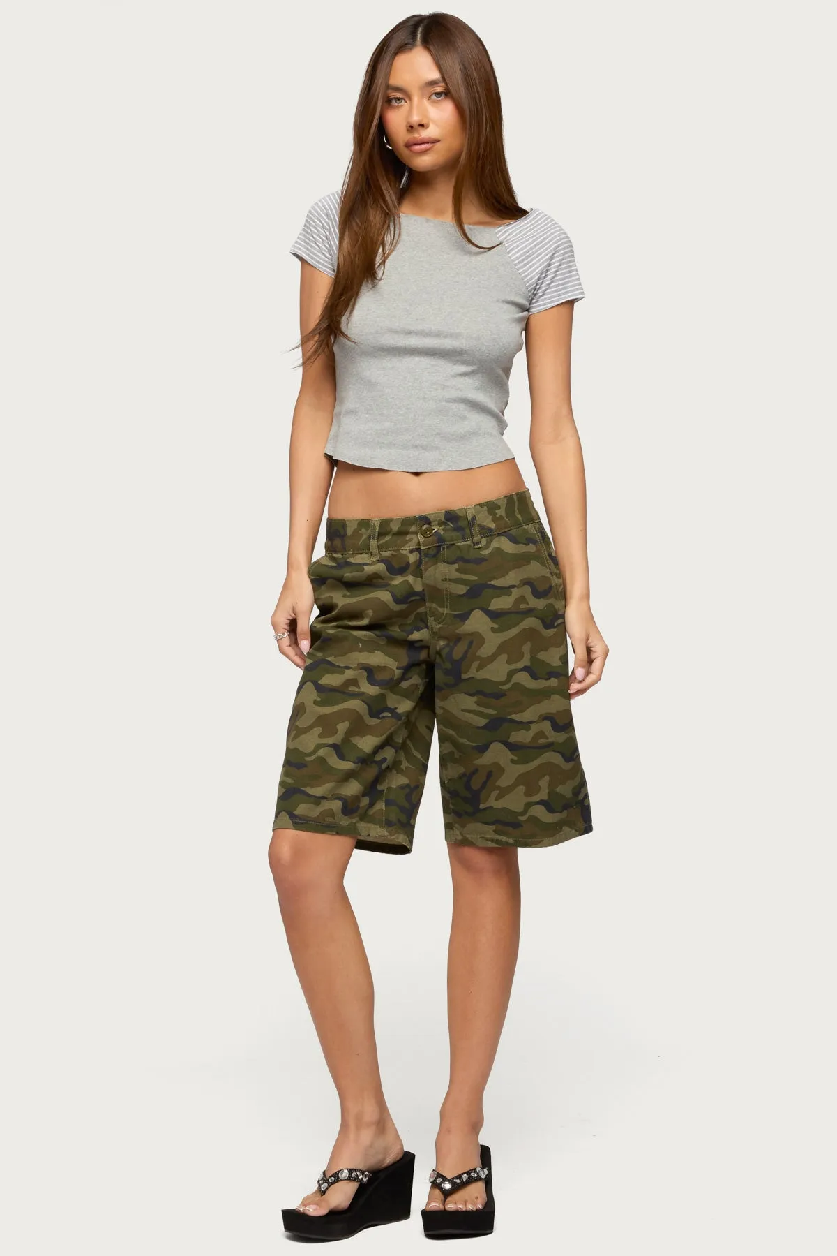 Marina Raglan Stripey T Shirt sold by Edikted product image thumbnail 4