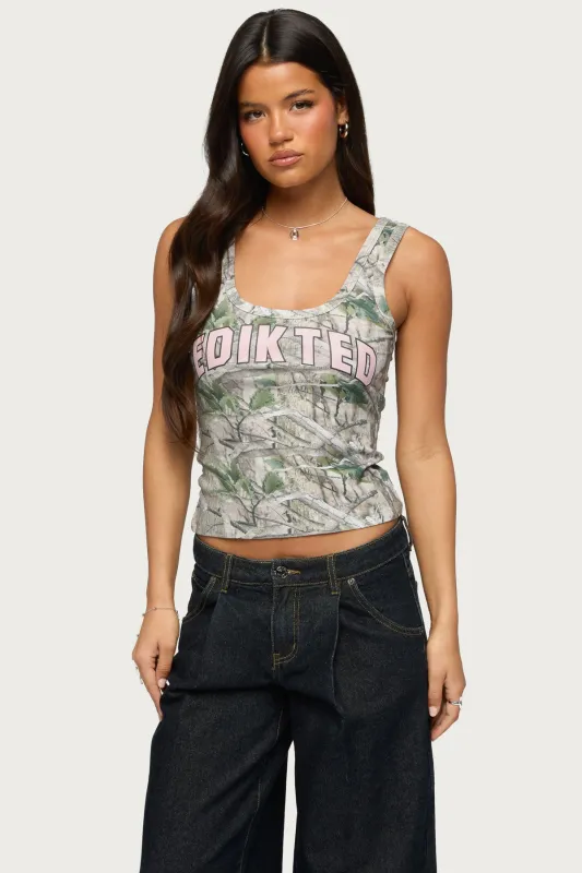 Edikted Girly Ribbed Tank Top made by Edikted