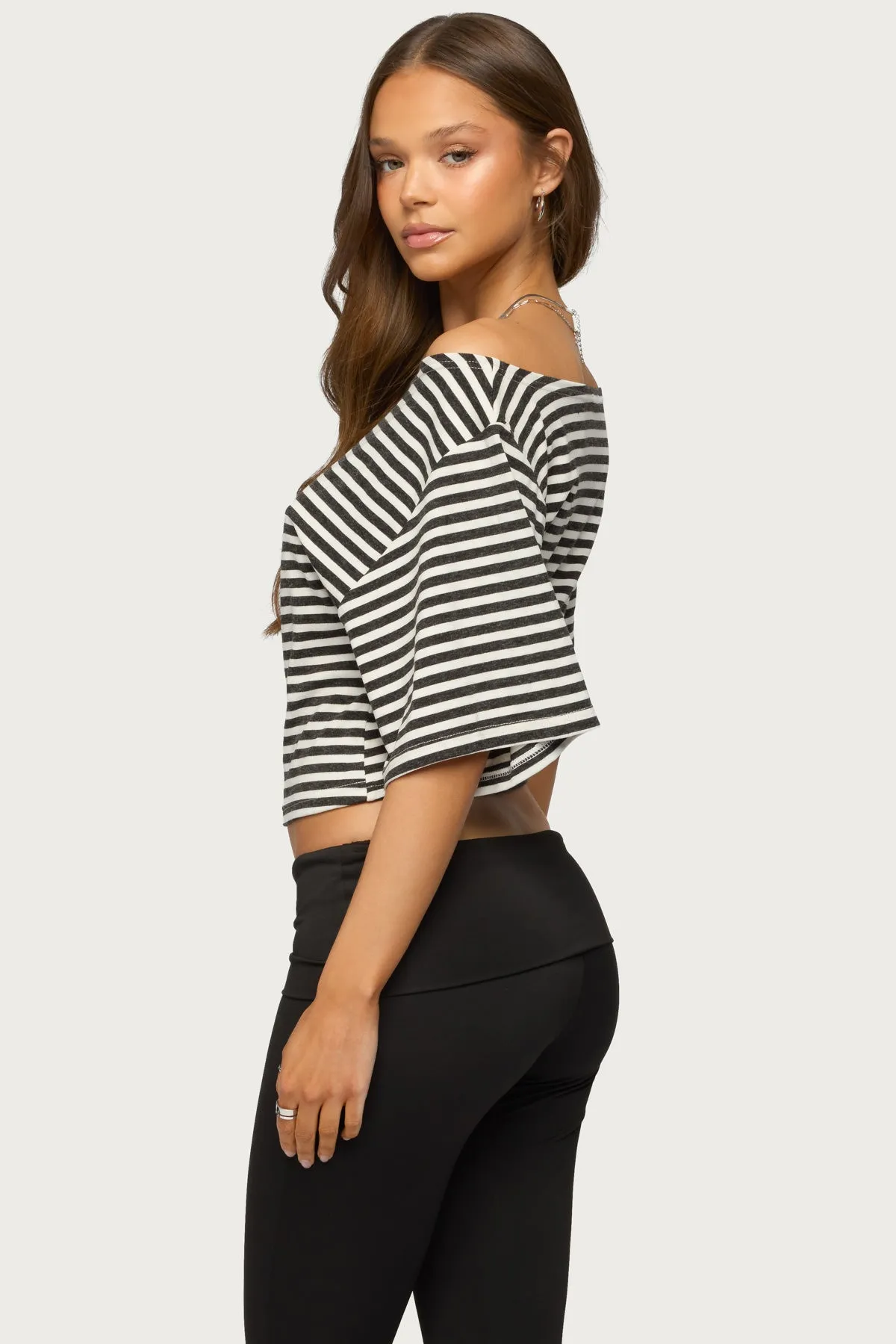 Jadan Striped Off Shoulder Top sold by Edikted product image thumbnail 5