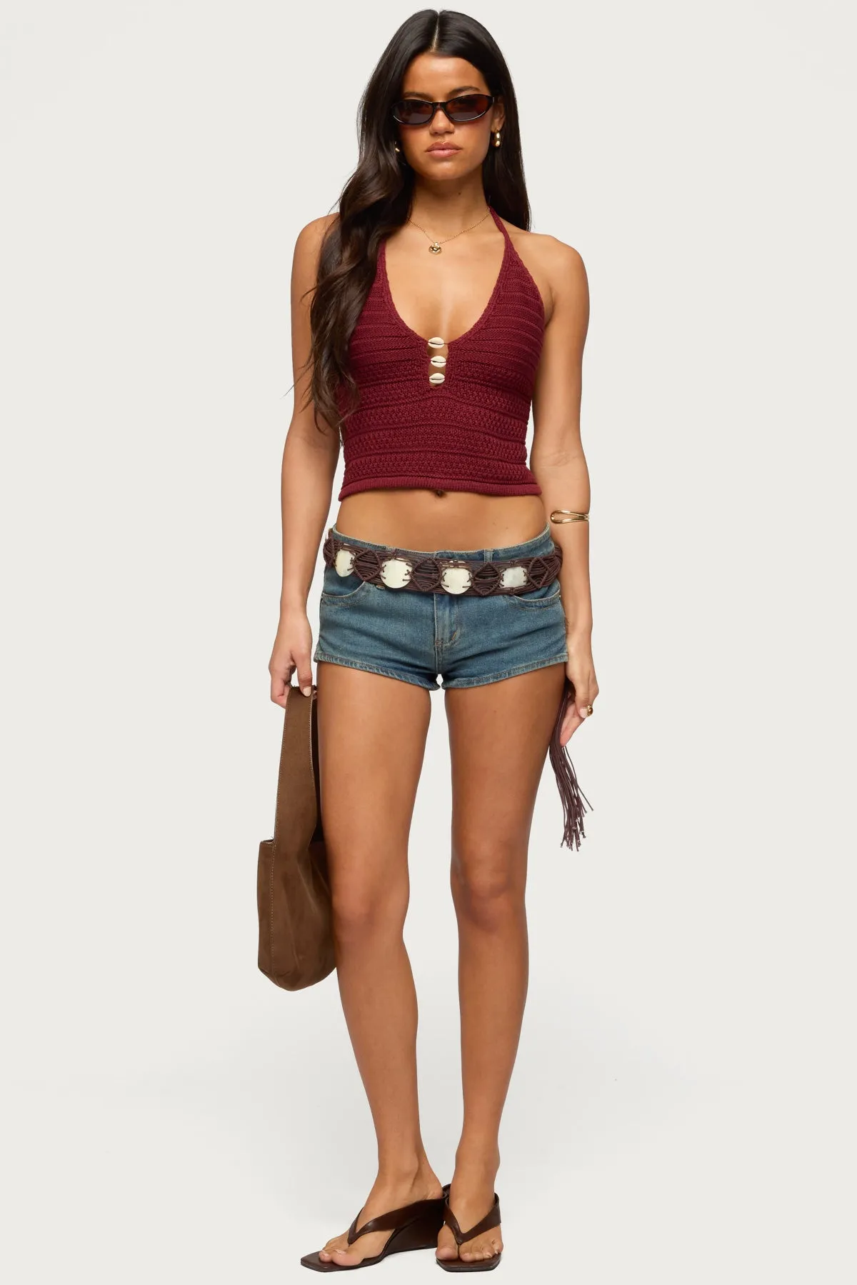 Backless Coastal Charm Crochet Top sold by Edikted product image thumbnail 2