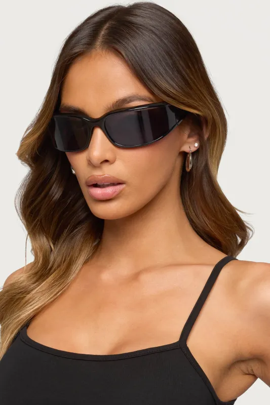 Cassidy Rectangle Sunglasses sold by Edikted