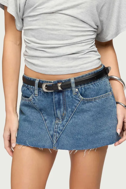 Downtown Faux Leather Belt made by Edikted