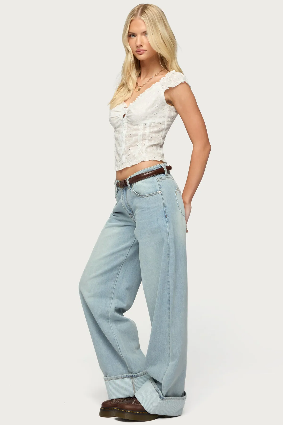 Dolsy Button Up Top sold by Edikted product image thumbnail 4