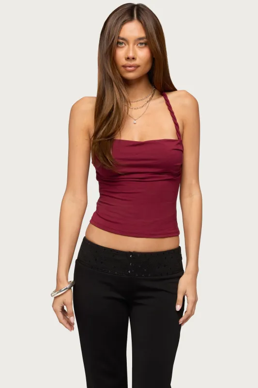 Cailinne Braided Twist Top made by Edikted