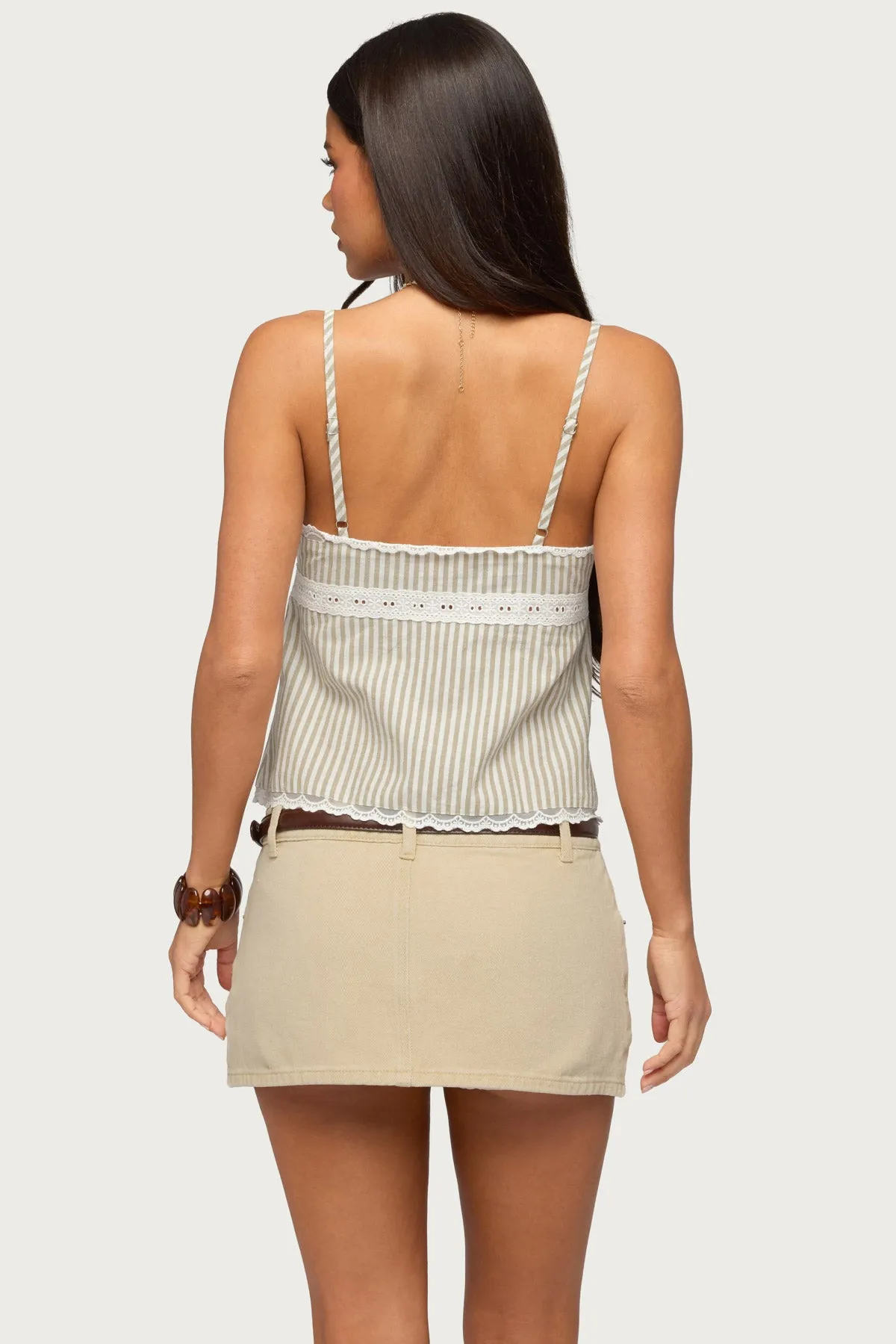 Elodie Lacey Striped Tank Top sold by Edikted product image thumbnail 5