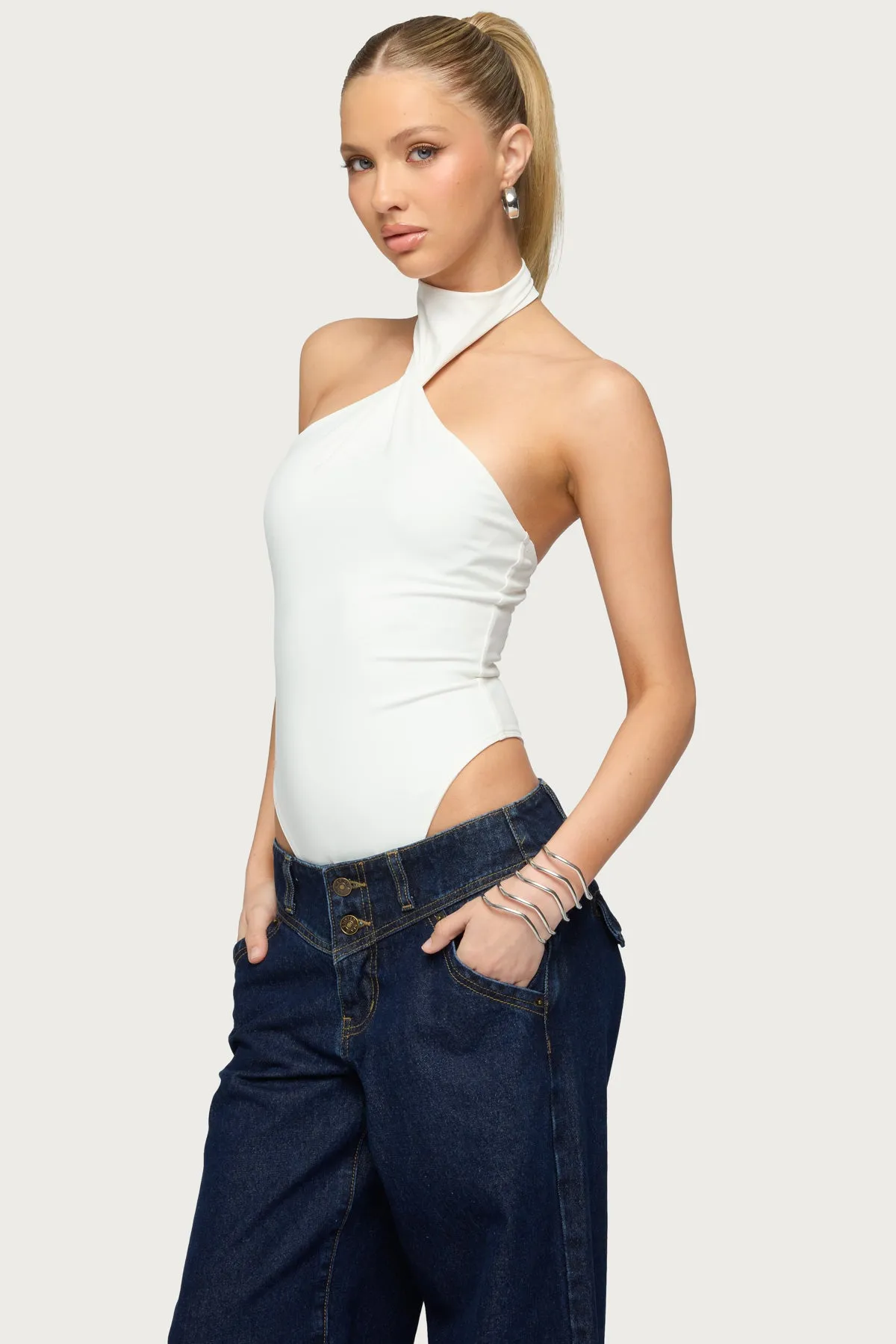 Jimana Halter Neck Bodysuit sold by Edikted product image thumbnail 3