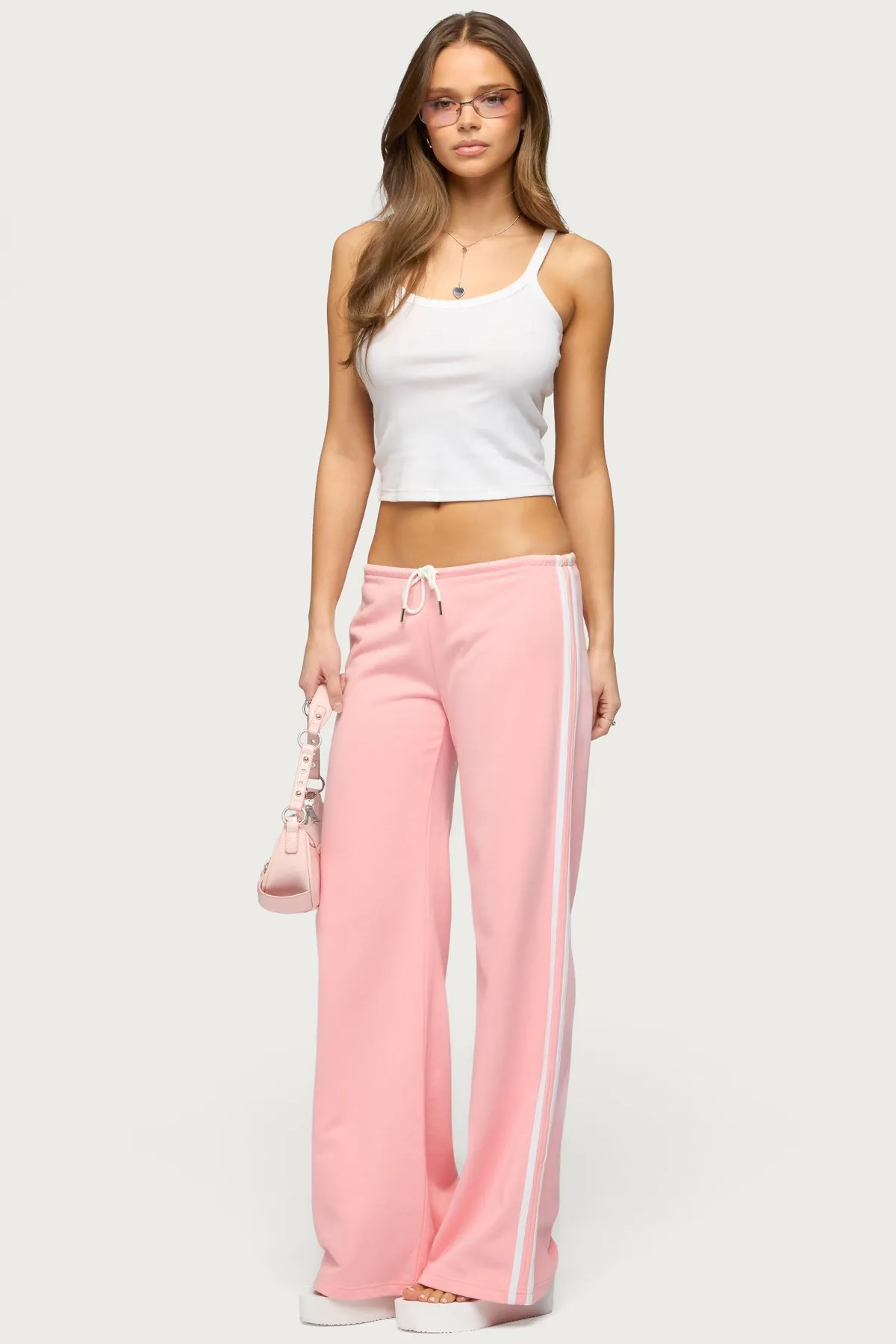 Cammile Contrast Stripe Sweatpants sold by Edikted