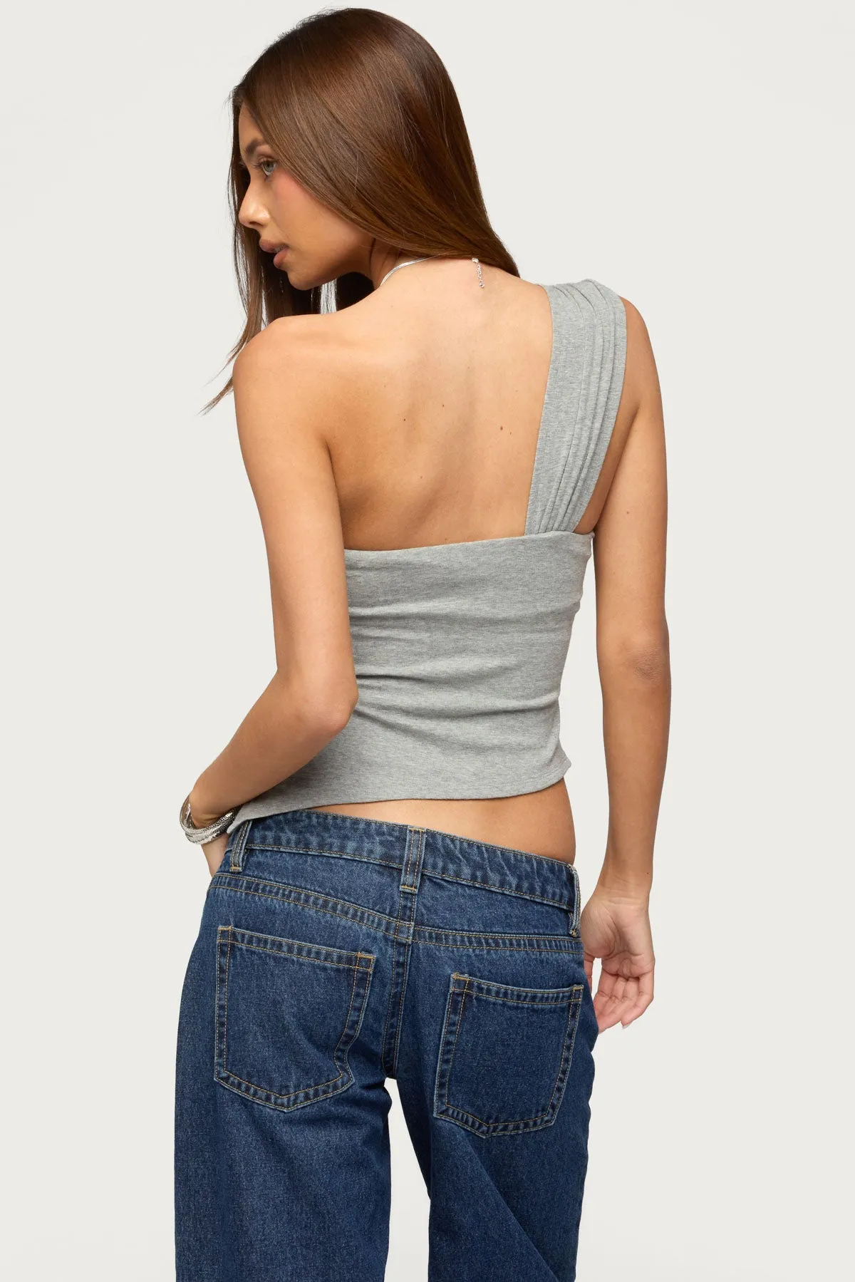 Zoie Draped Tie One Shoulder Top sold by Edikted product image thumbnail 4