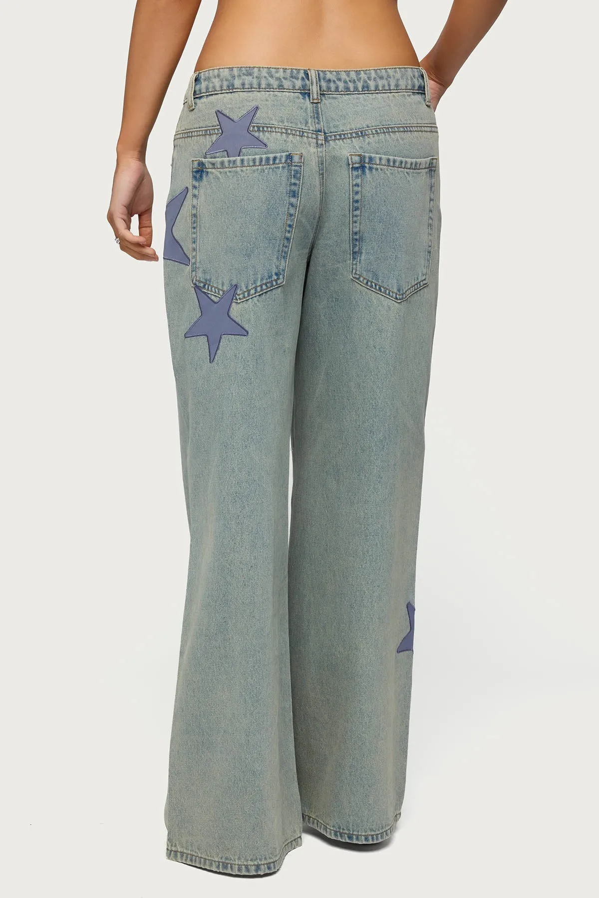 Trish Stars Low Rise Baggy Jeans sold by Edikted product image thumbnail 2