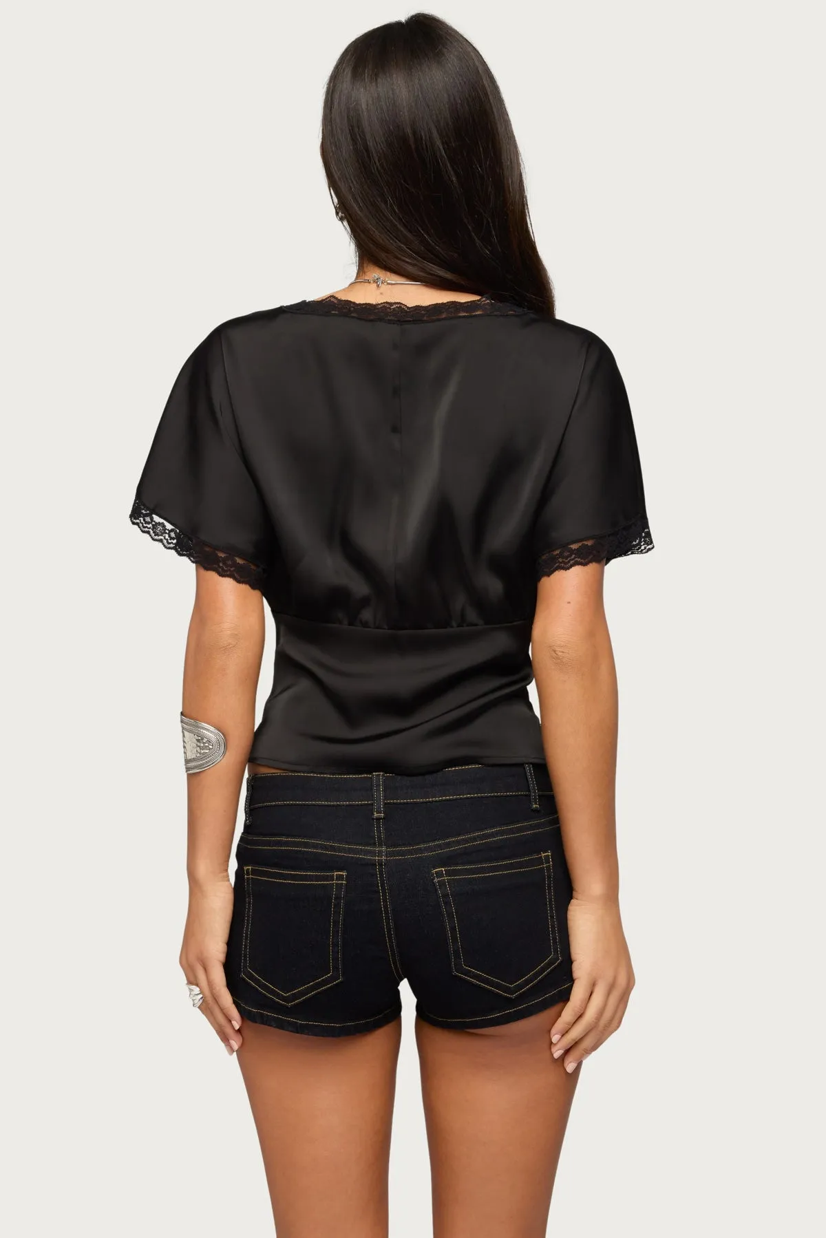 Ihara Lacey Cinched Waist Top sold by Edikted product image thumbnail 5