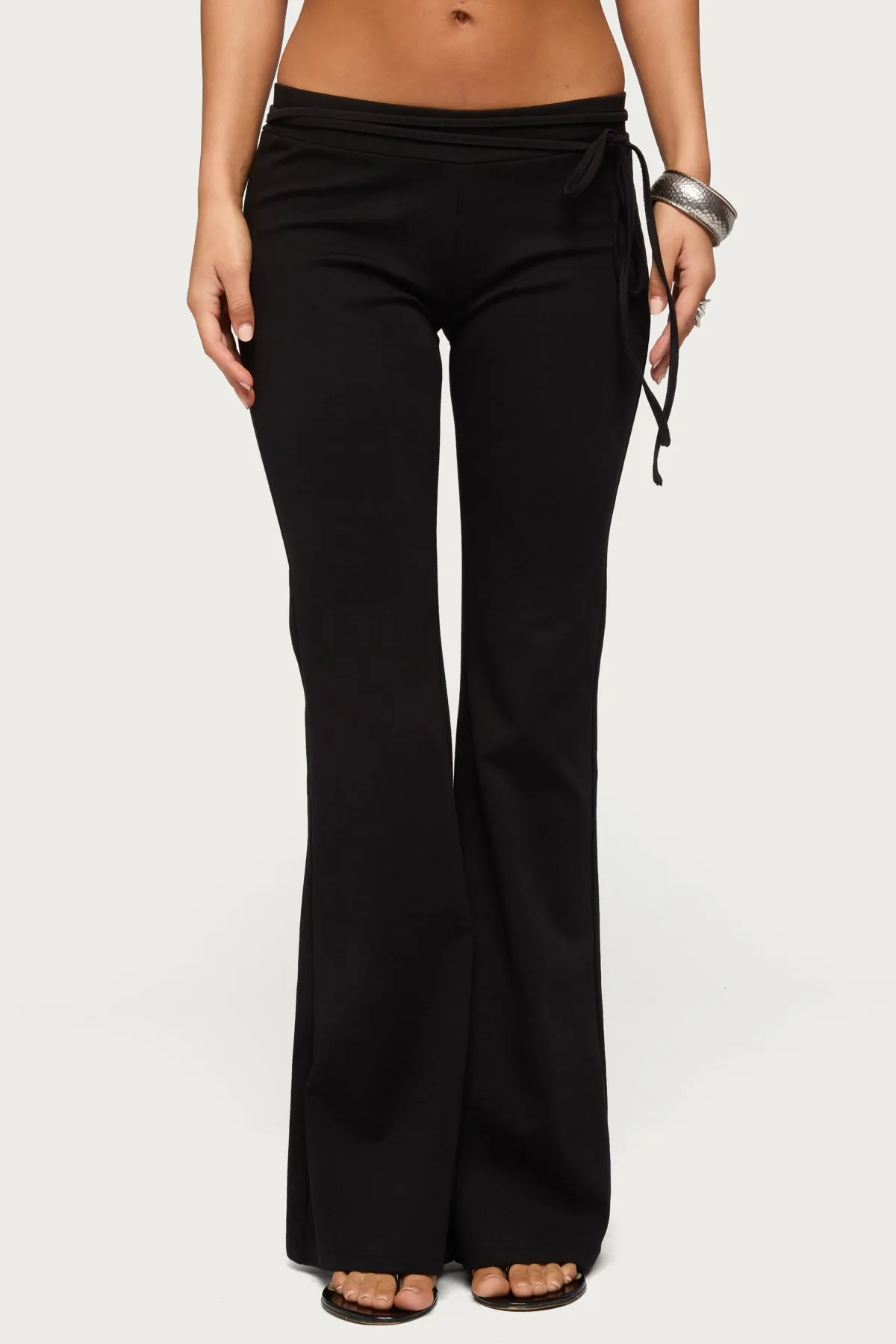 Junipar Waist Tie Flared Pants sold by Edikted product image thumbnail 2