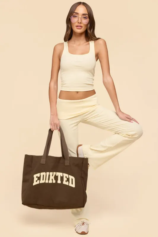 Ivanne Foldover Flared Pants made by Edikted