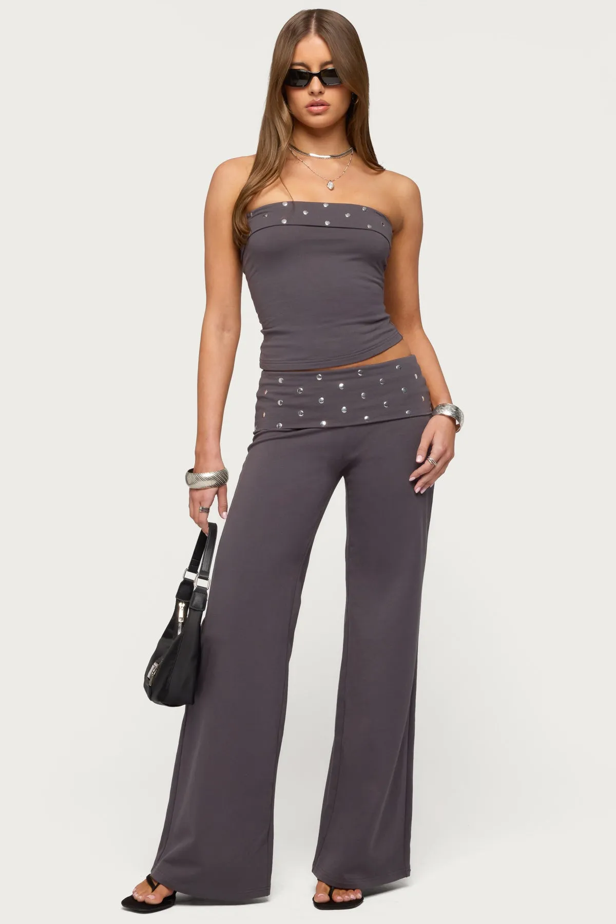Breanna Studded Foldover Tube Top sold by Edikted product image thumbnail 2