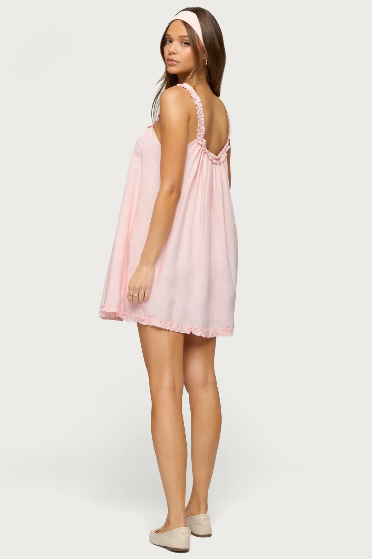 Christena Ruffle Mini Dress sold by Edikted product image thumbnail 4