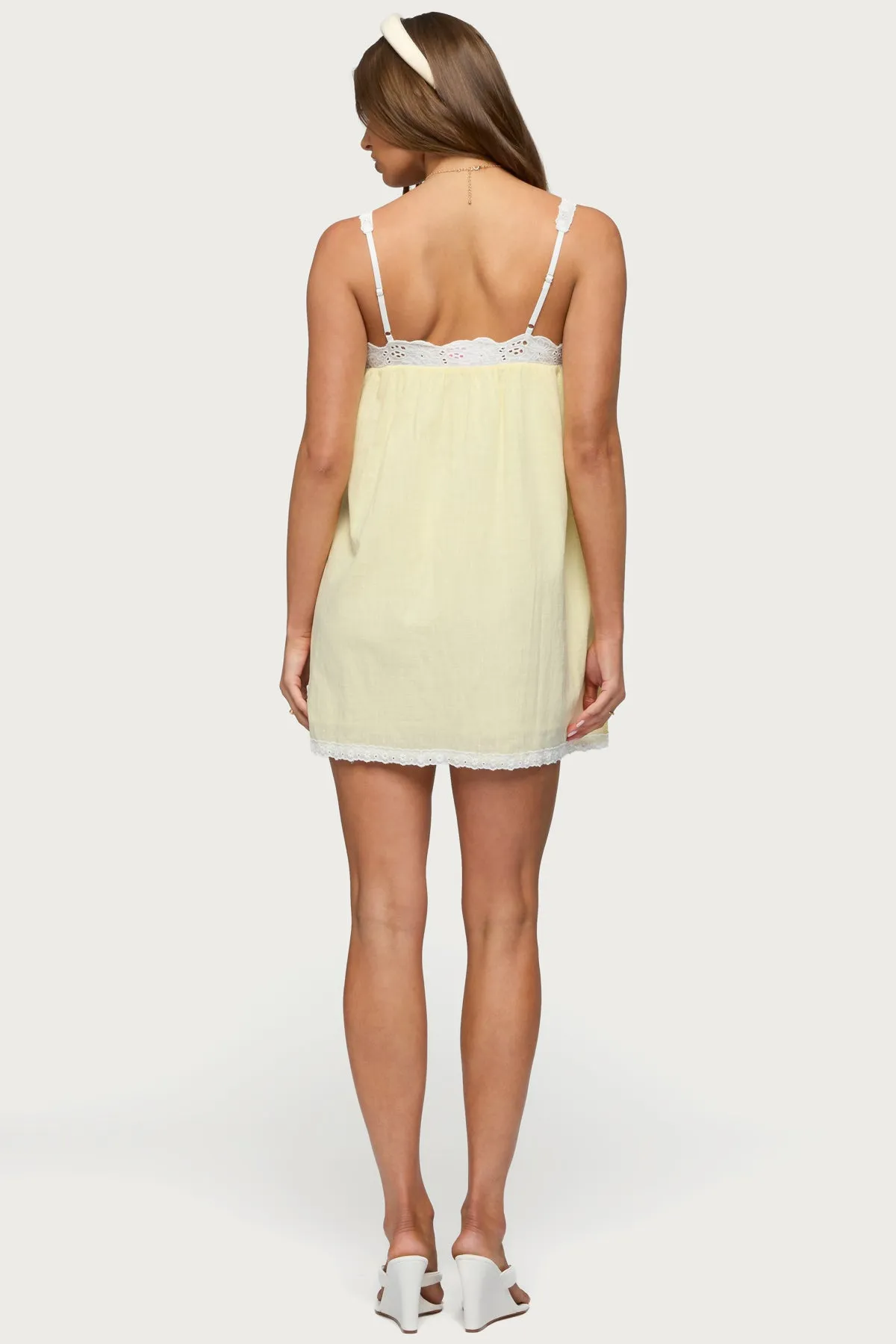 Hipla Contrast Lacey Cotton Dress sold by Edikted product image thumbnail 4