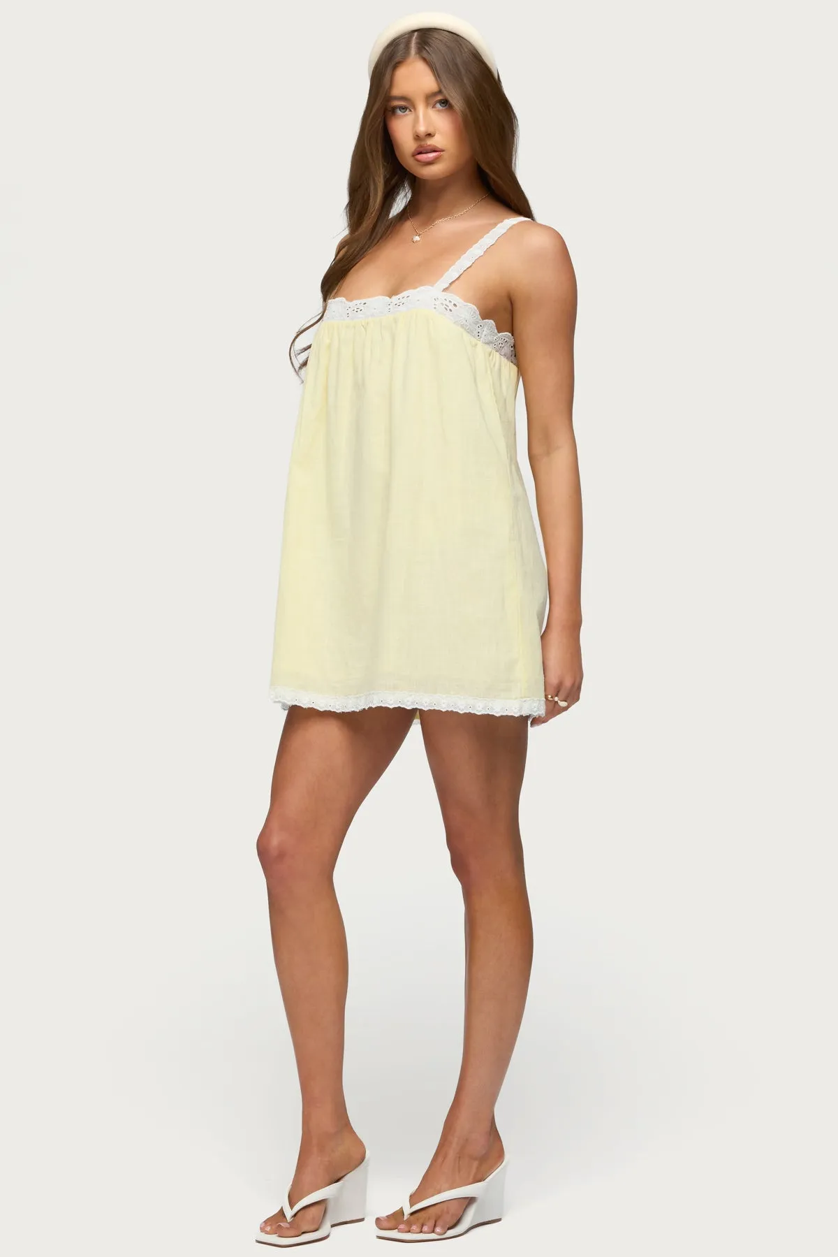 Hipla Contrast Lacey Cotton Dress sold by Edikted product image thumbnail 2