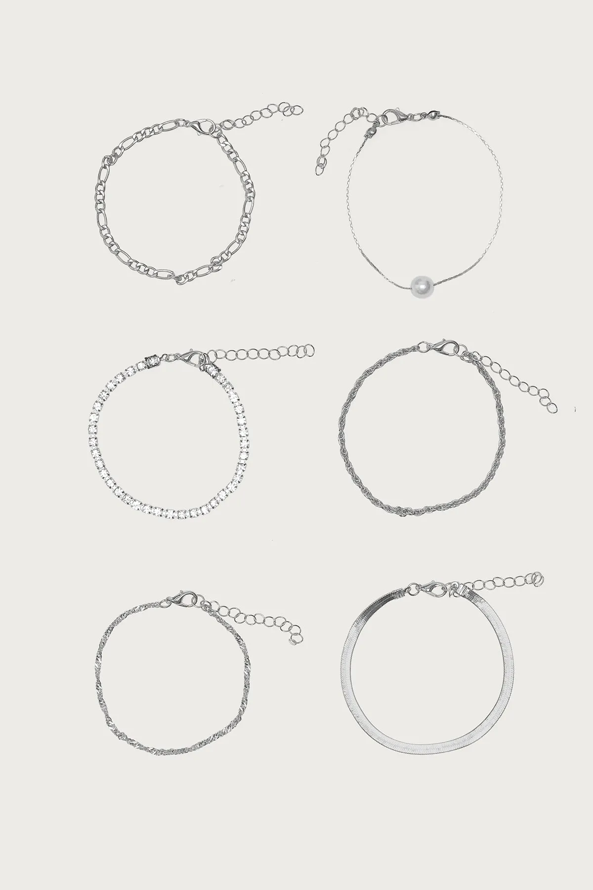Faux Diamond & Pearl Chain Bracelet Pack sold by Edikted product image thumbnail 2