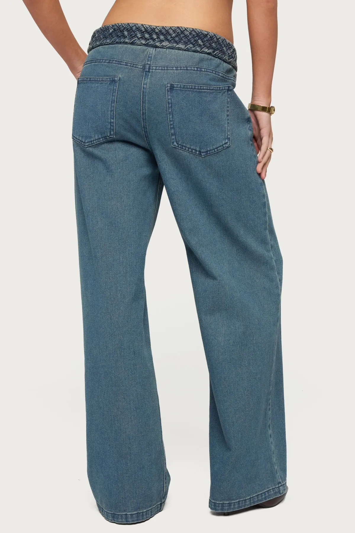 Braidey Low Rise Baggy Jeans sold by Edikted product image thumbnail 5
