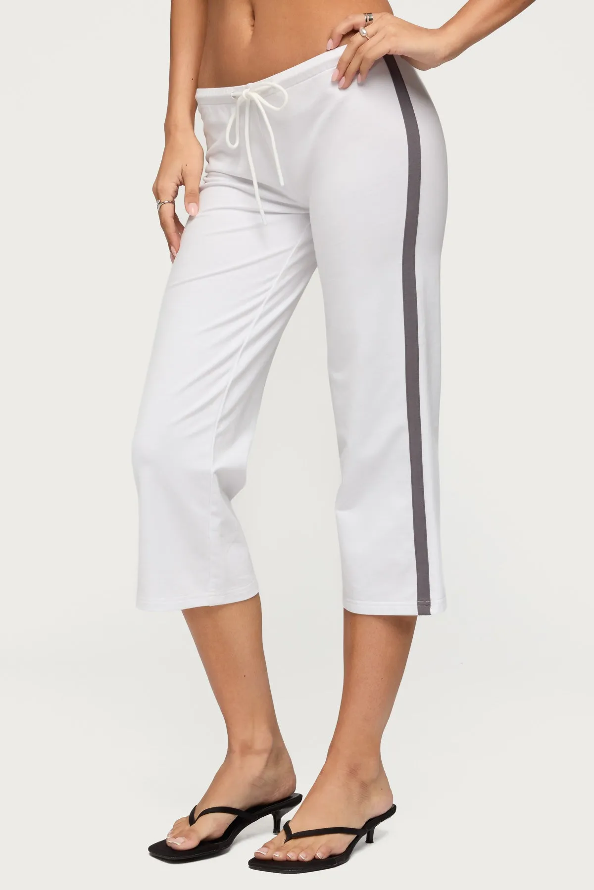 Milene Contrast French Terry Capri Pants sold by Edikted product image thumbnail 3