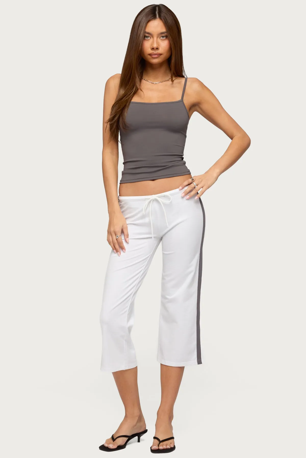 Milene Contrast French Terry Capri Pants sold by Edikted product image thumbnail 5